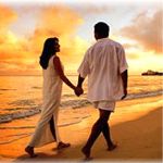Sunset beach walks
